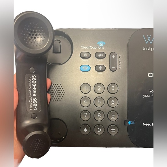 Clear Captions Blue Telephone For Hearing Impaired Amplified Captioning Phone - Picture 5 of 13